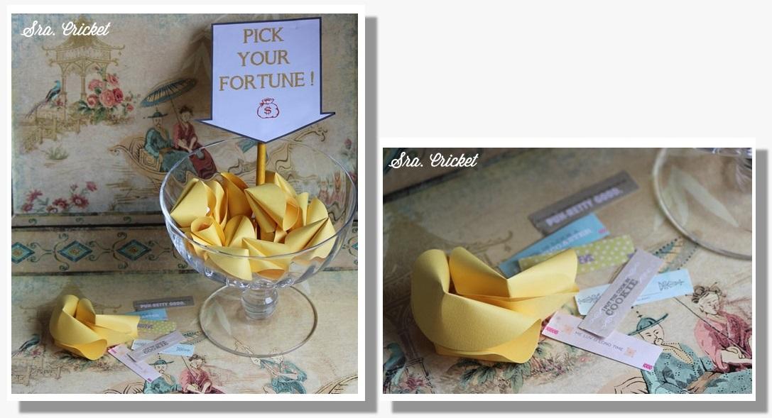 galletas de la fortuna de papel