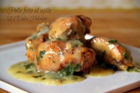 Pollo frito al ajillo