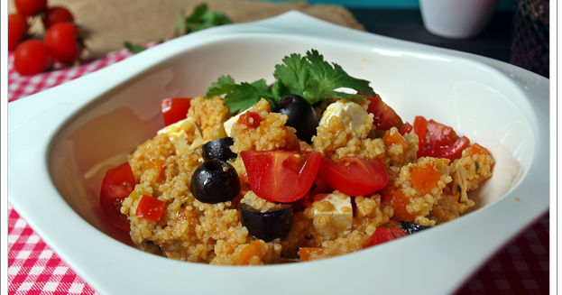 Cuscús con verdura y feta, ¡tienes que probarlo!