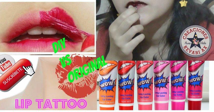 Labial sticker casero de larga duración y resistente al agua