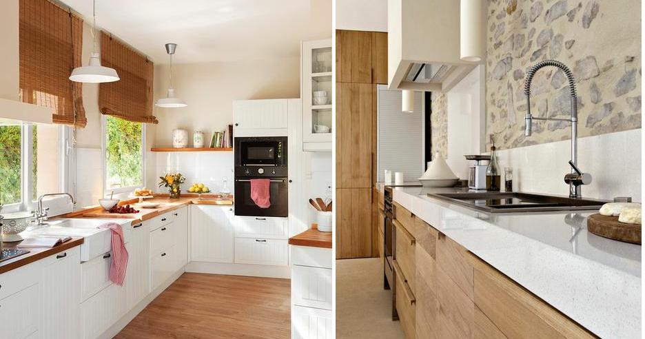 cocina morada encimera negra | facilisimo.com