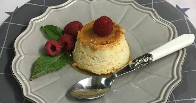 Flan de vainilla y queso Mascarpone