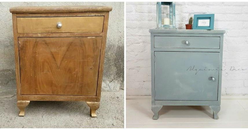 Forrar muebles con vinilo: antes y después de una mesita de noche, Hacer  bricolaje es facilisimo.com