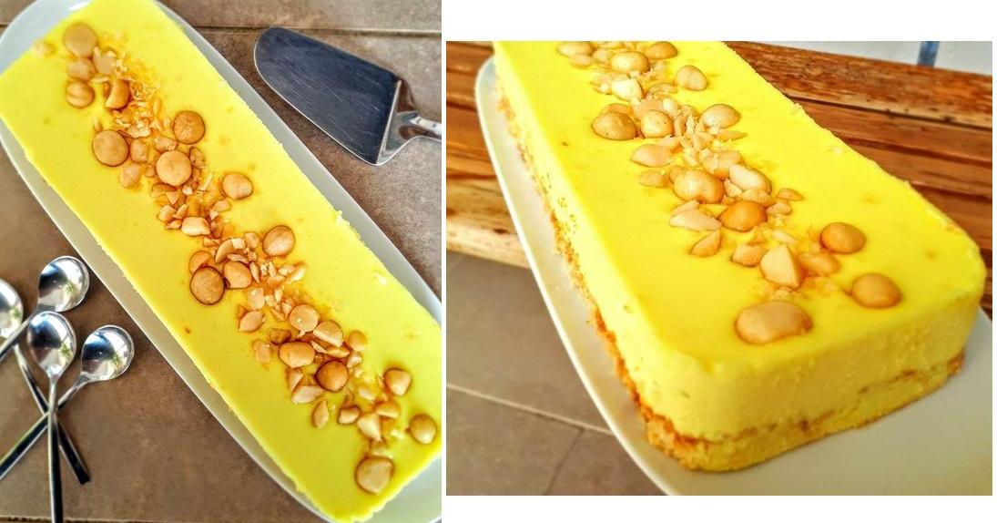 Tarta rápida de limón y nueces de macadamia
