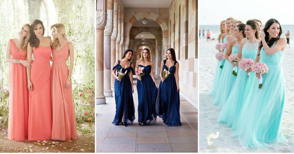 Colores para vestidos de damas honor | Bodas