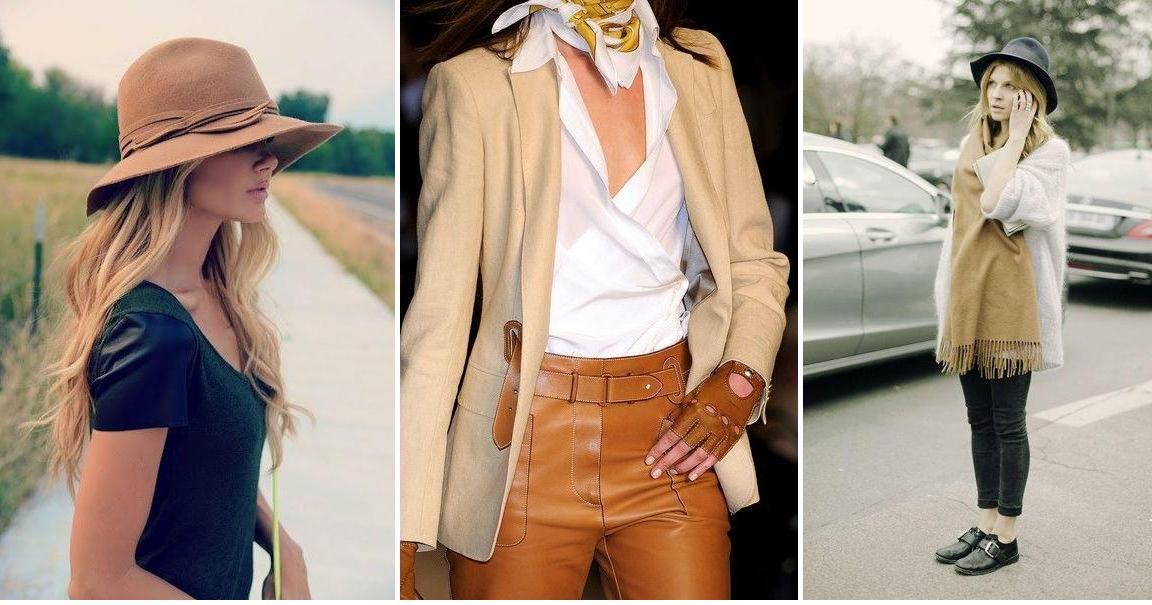 outfit con tacones color camel