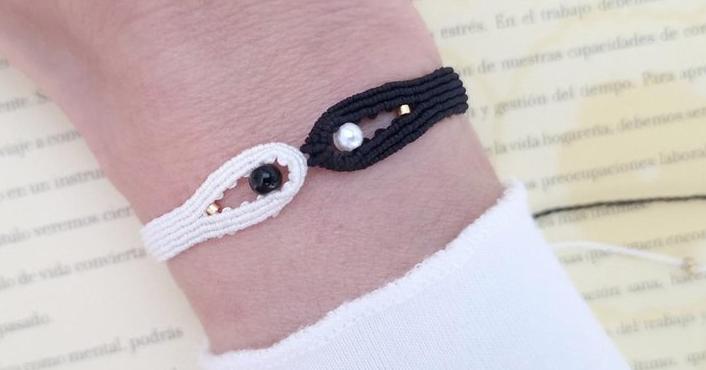 DIY PULSERA YIN YANG feng shui EN MACRAME CÓMO HACER PULSERAS DE HILO