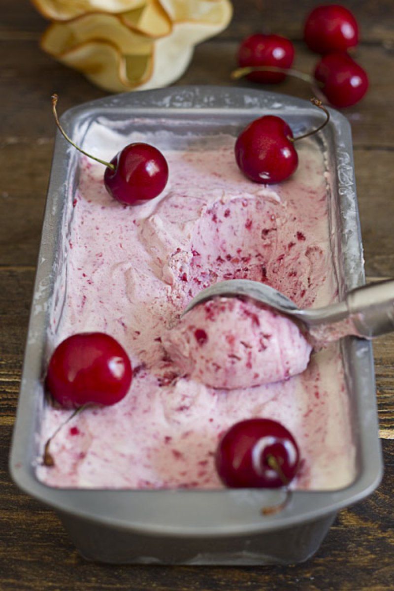 Helado de cerezas