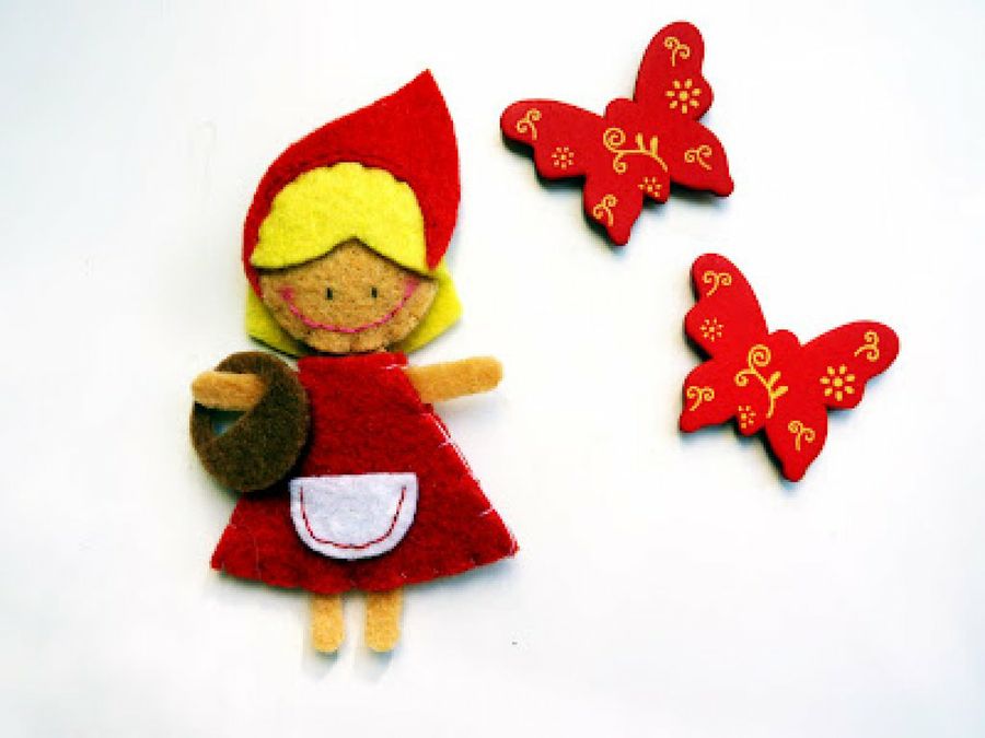 broches de fieltro con relleno