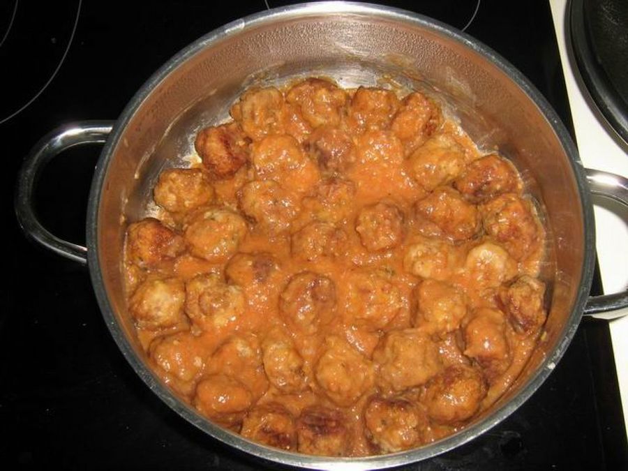 Albondigas con salsa barbacoa