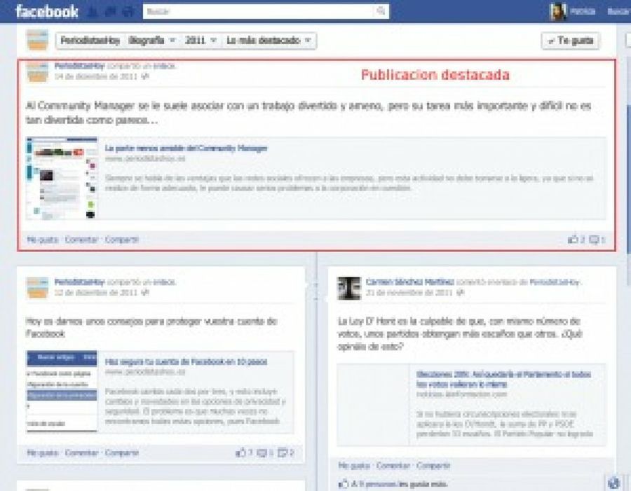 destacar publicaciones Facebook