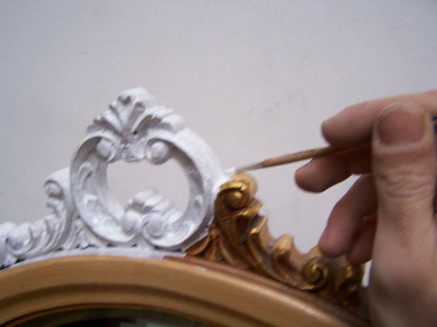 Restauración, rectificado y lacado de tocador con espejo (modelo ...