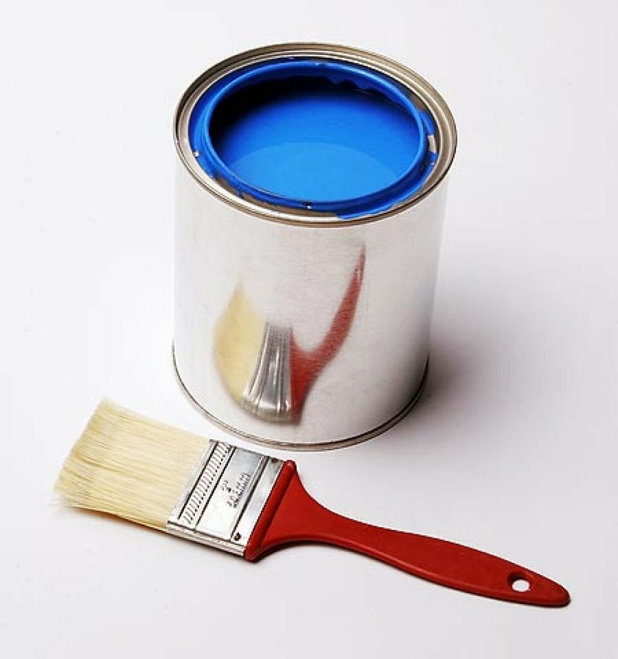 brocha&pintura azul