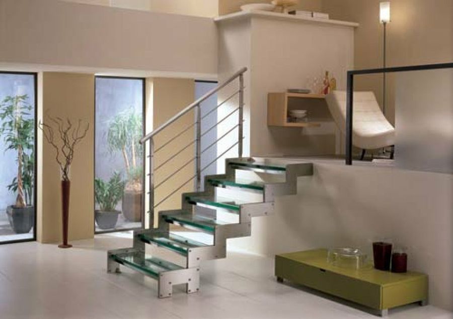 escalera cristal&metal