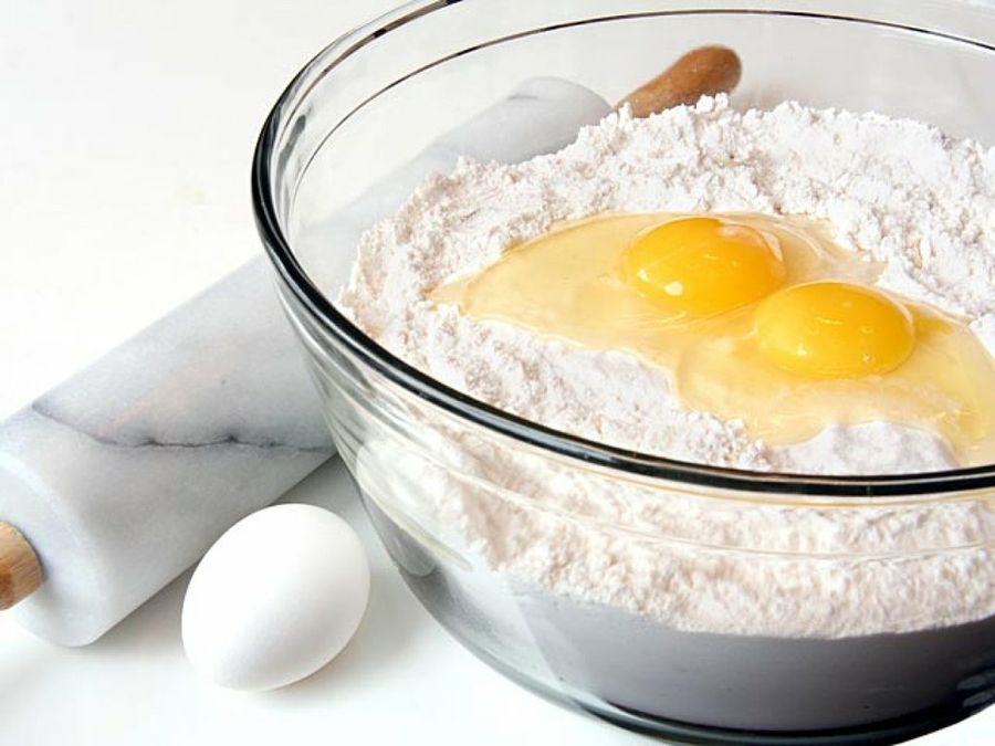 harina con huevo