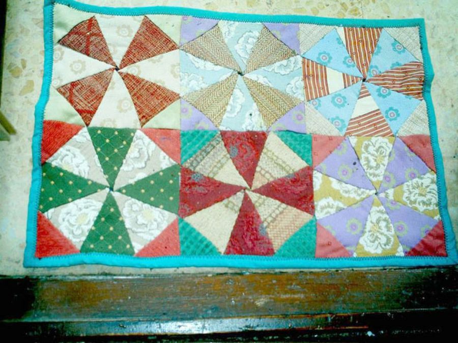 retales aspas de colores