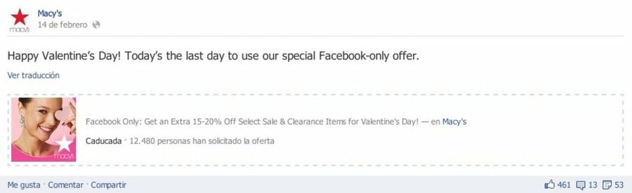 ofertas facebook