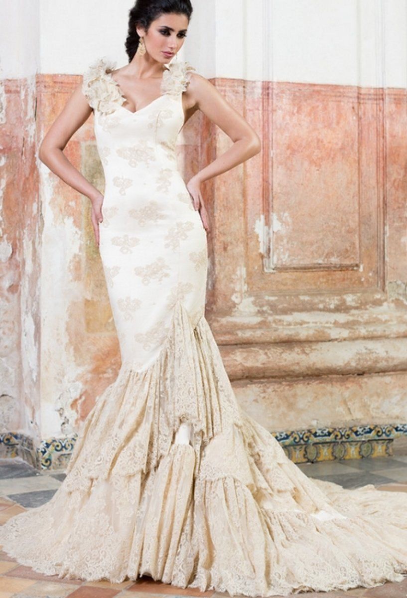 vestido de novia con color