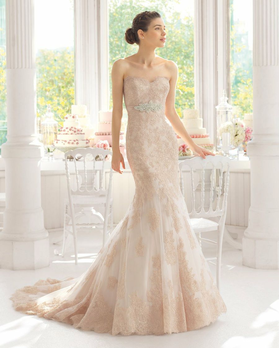 vestido de novia con color