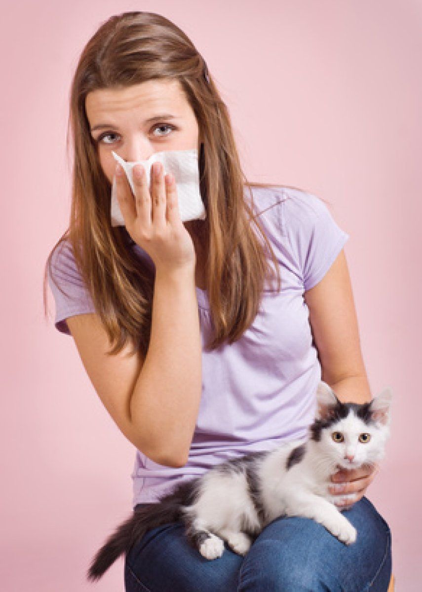 mujer y gato