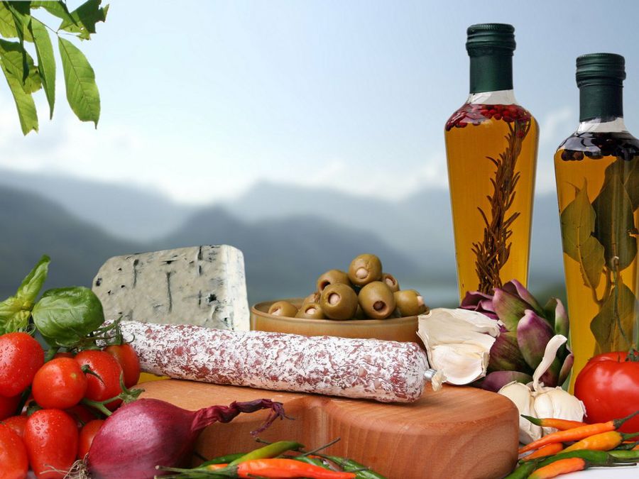 Bodegón dieta mediterránea