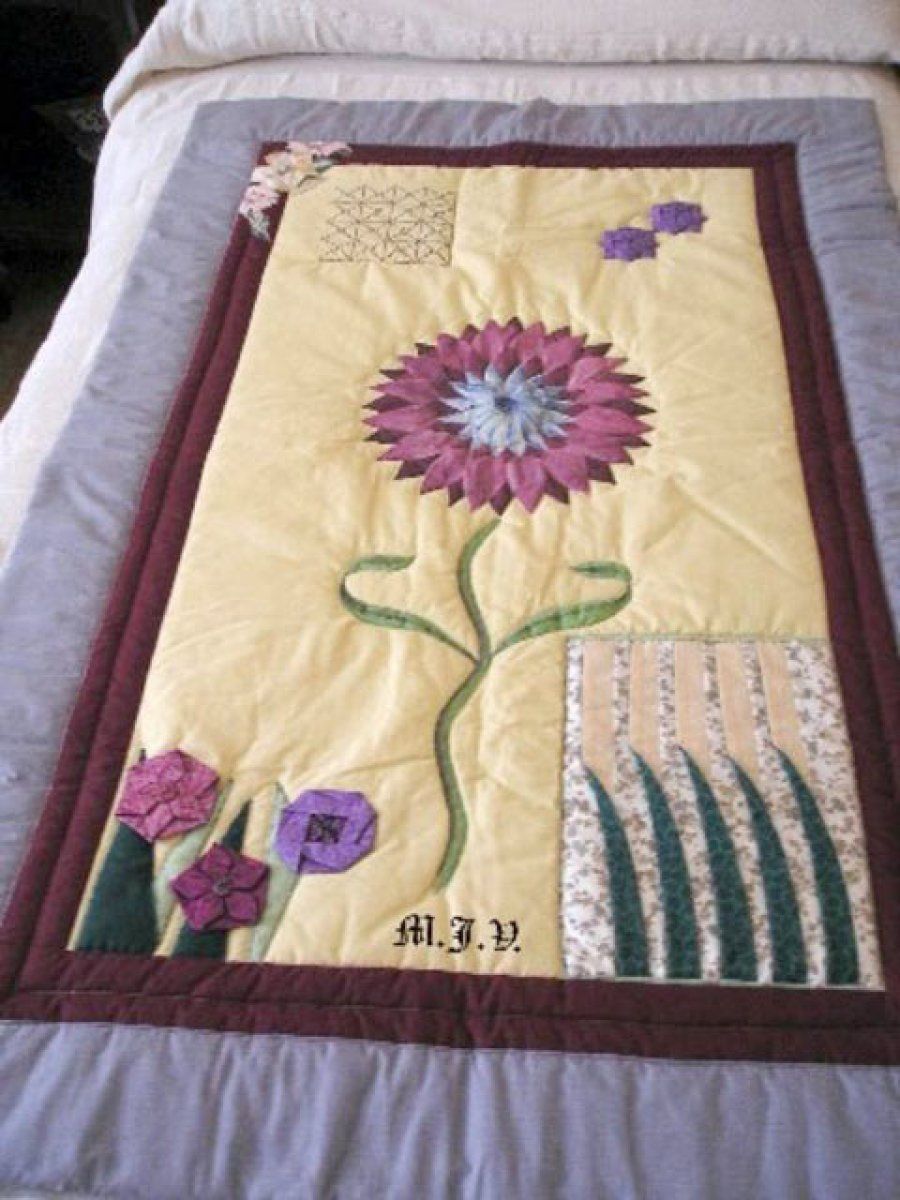 colcha flores
