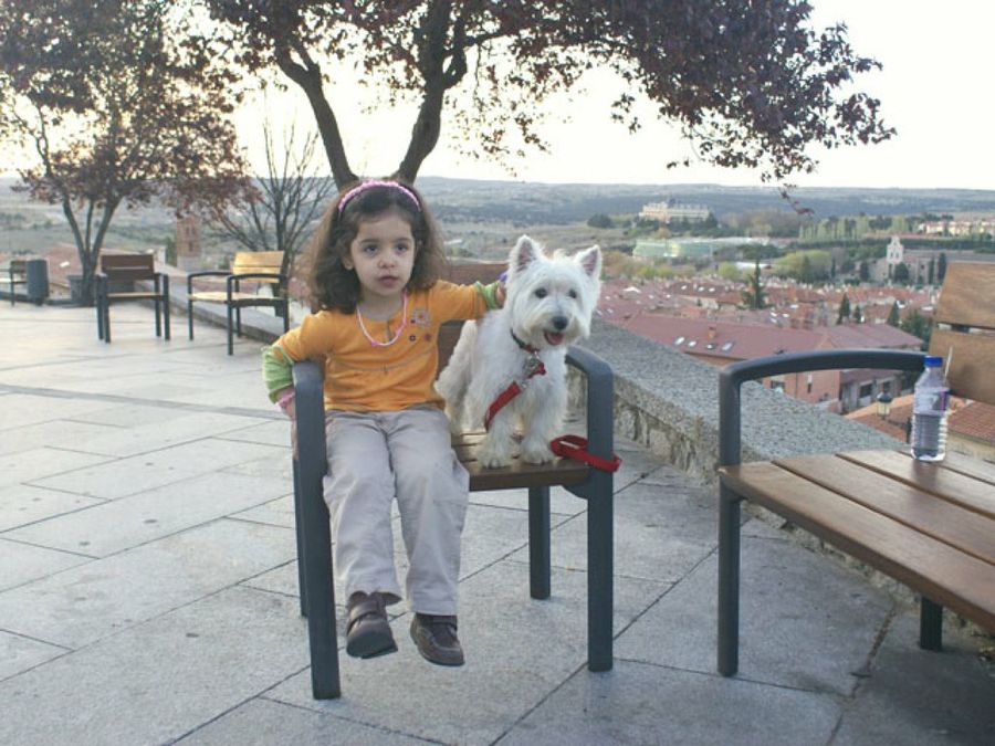 niña con perro