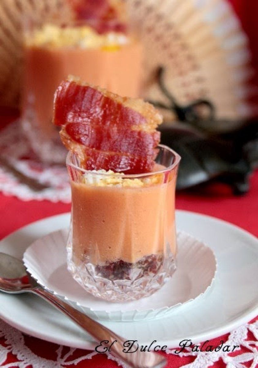 Salmorejo en vasitos