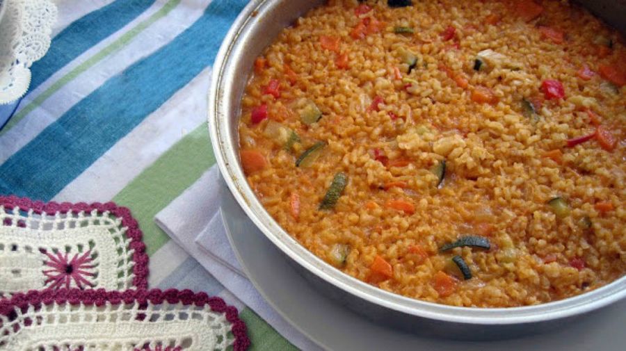 Arroz integral con verduras