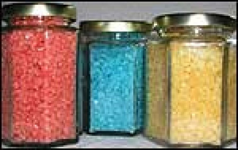 tarros de sales de colores