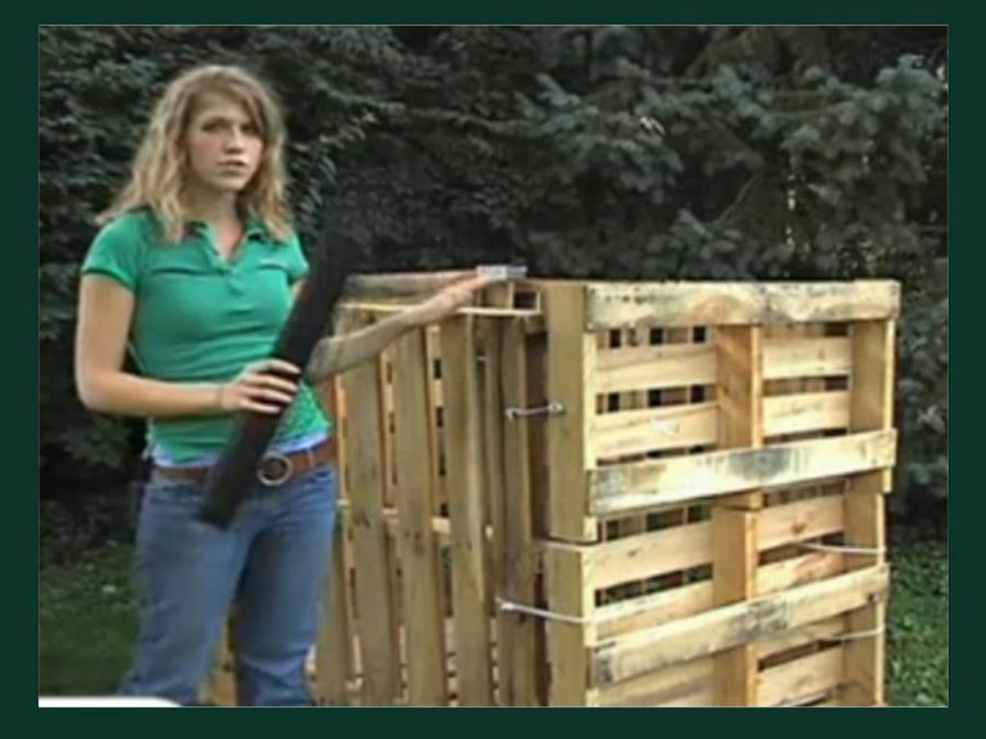 Compostadora con palets