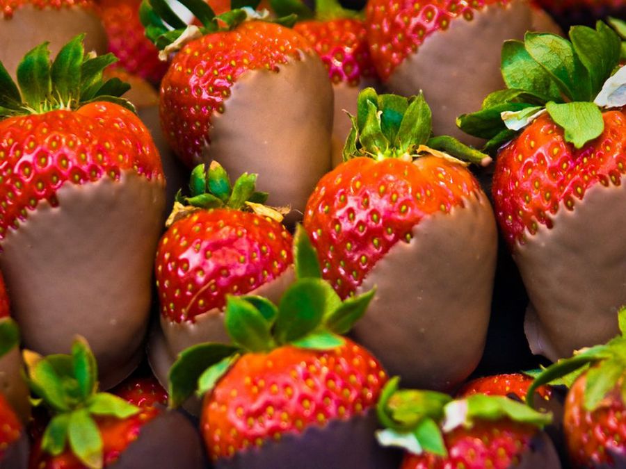 fresas con chocolate
