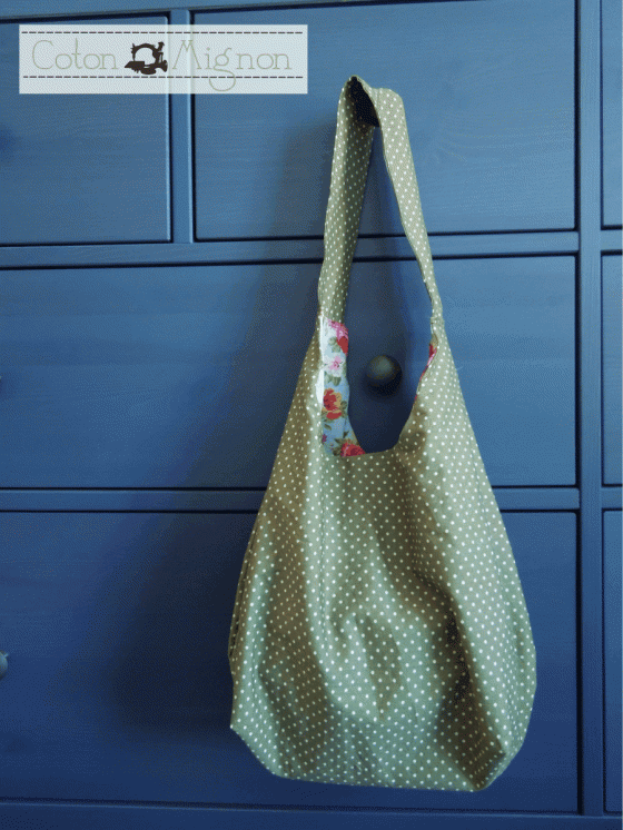 Bolso reversible de coton mignon