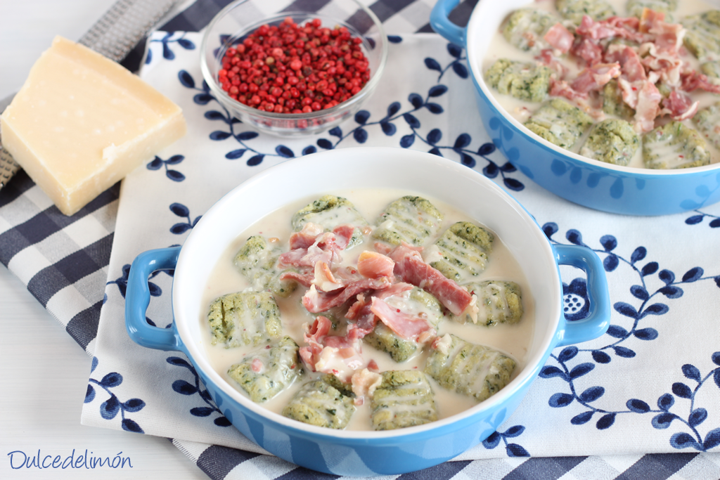 Gnocchi de polenta y espinacas