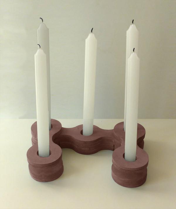 chalk paint candelabro