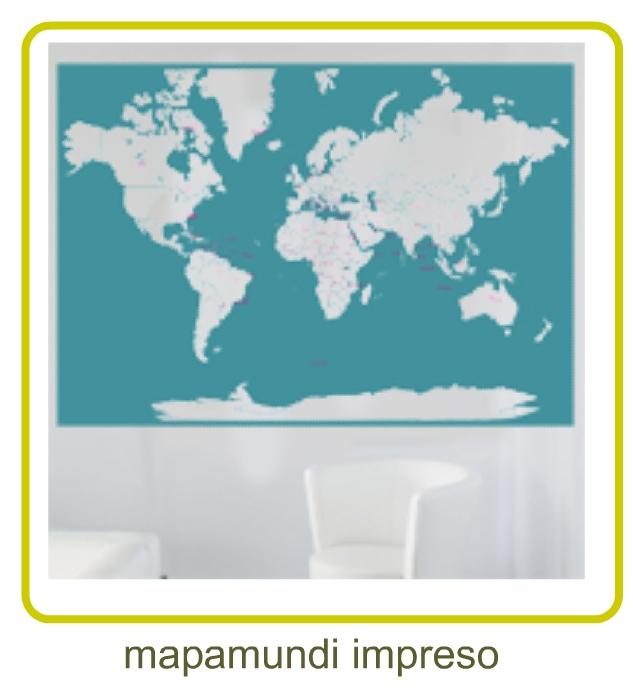 mapa mundi impreso,como decorar una casa pequeña