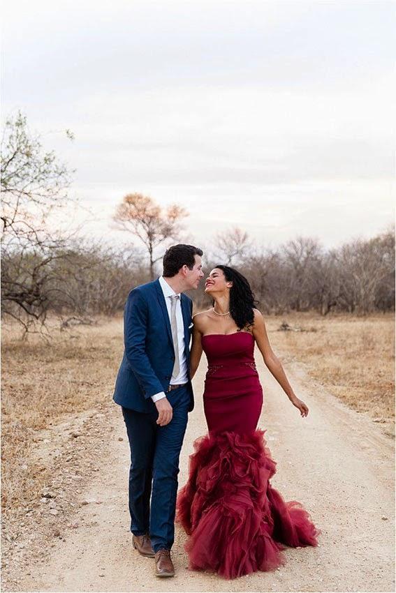 vestido novia color marsala boda