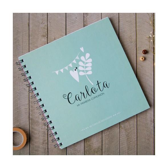 Libro de firmas y album de fotos para comuniones - Colección Menta