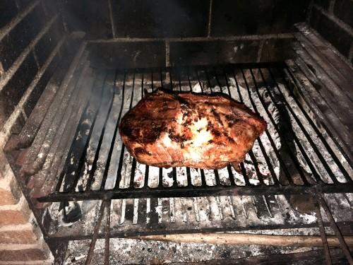 El pastor en la Barbacoa para substituir el trompo.