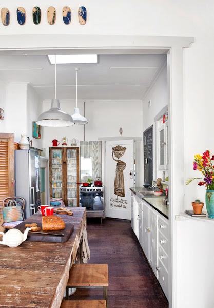 Cocina vintage y bohemia