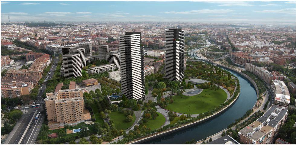 rascacielos calderón madrid río m30