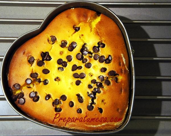 Tarta de calabaza con pepitas de chocolate