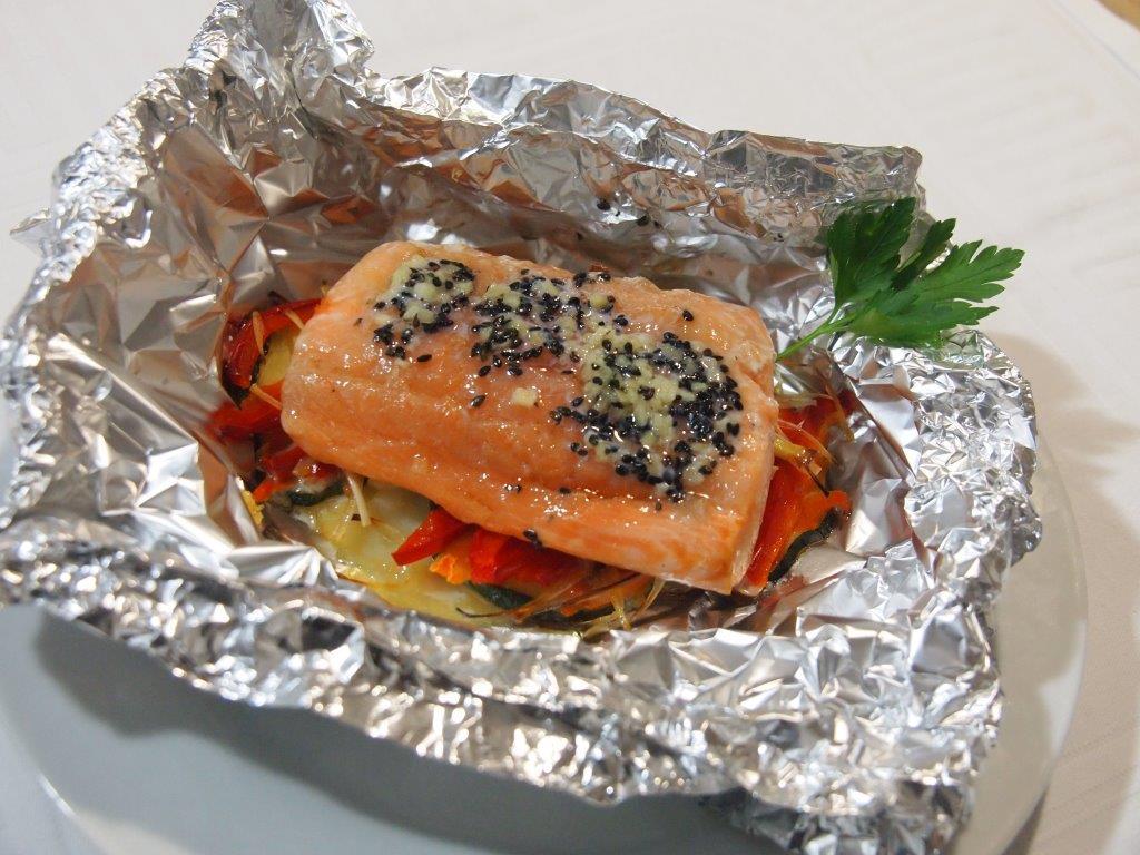 papillote de salmón