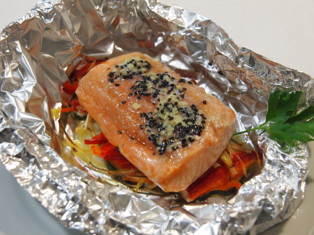 papillote de salmón