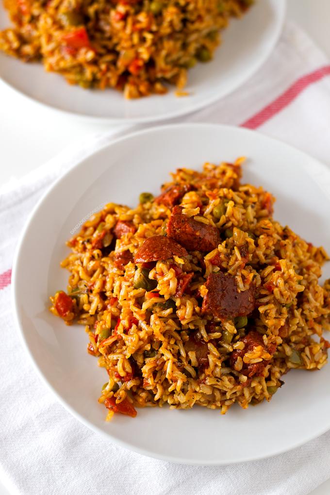 Arroz con Chorizo Vegano