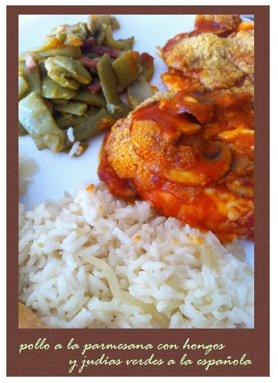 pollo y judias