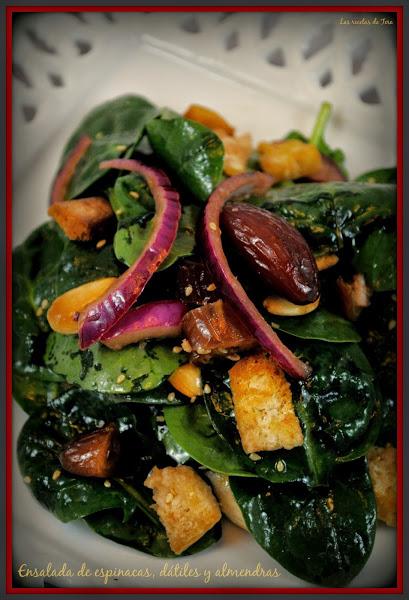 ensalada de espinacas dátiles y almendras tererecetas 02