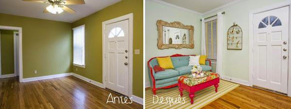 Decorar salones: antes y después6