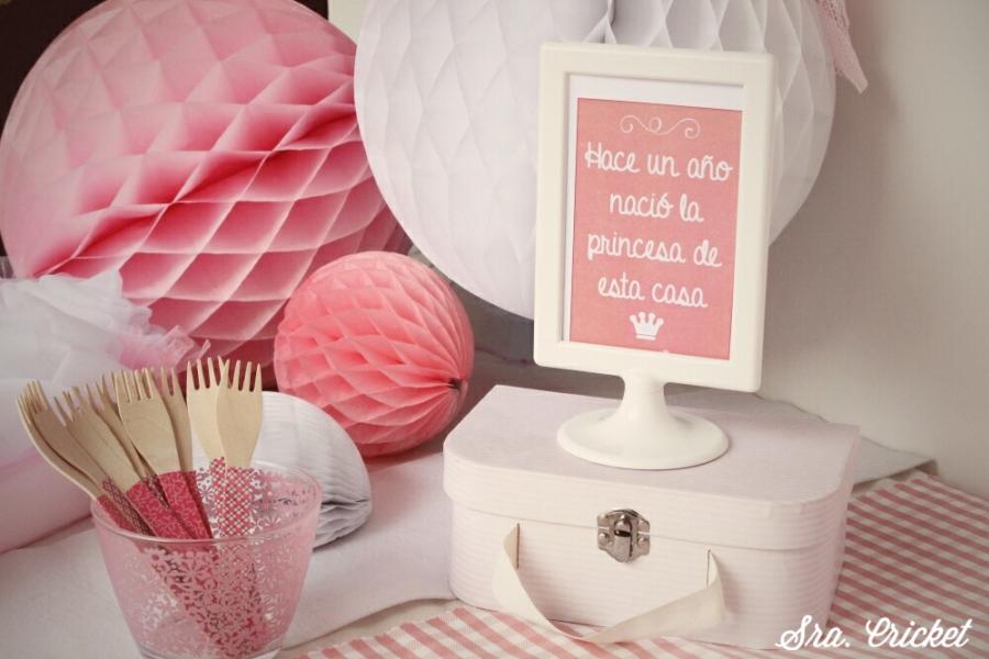 fiesta rosa marco con mensaje