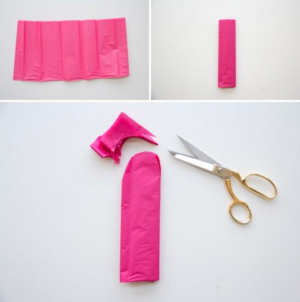 guirnaldas de flores de papel de seda paso 1